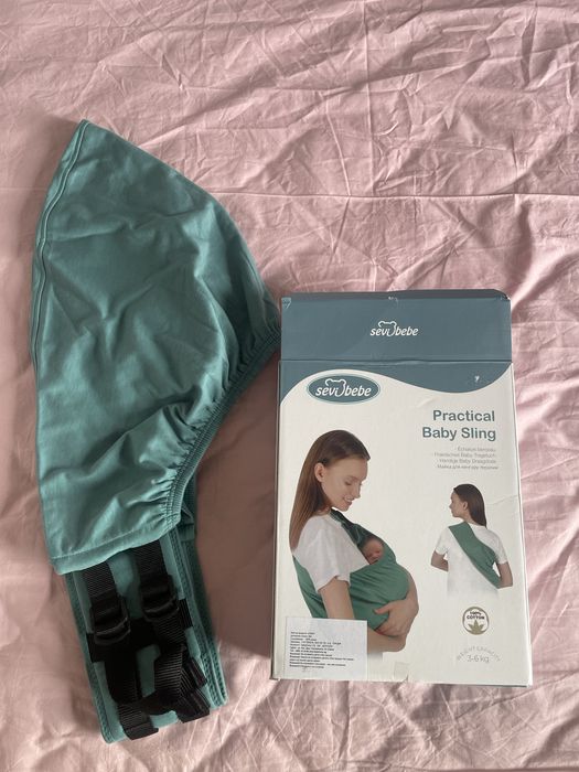 Слинг Sevi Bebe 3-6 кг., 100% памук. Неизползван. Зелен цвят
