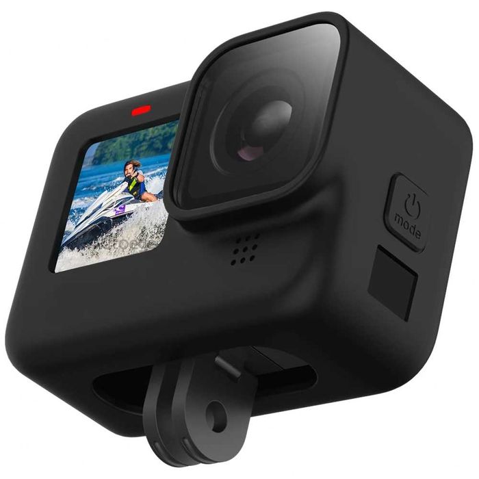 Husa silicon + protectie lentila + folie sticla ecran GoPro 9 10 11 12