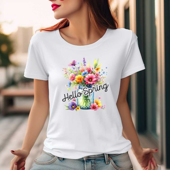 Дамска тениска с цветя, Пролетни модели, Цветя