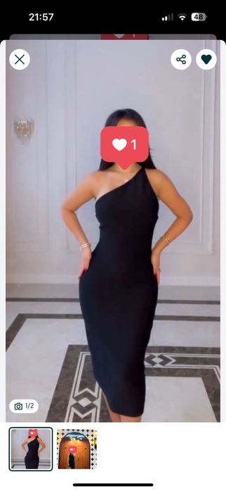 Продам черное платье , размер с-м