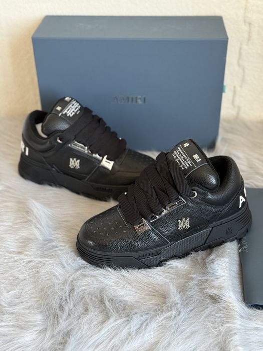Amiri MA-1 2024 Full Black Leather Silver Full Box [Verificare Colet]