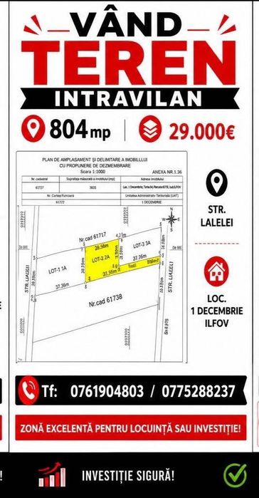 Teren  de vânzare
