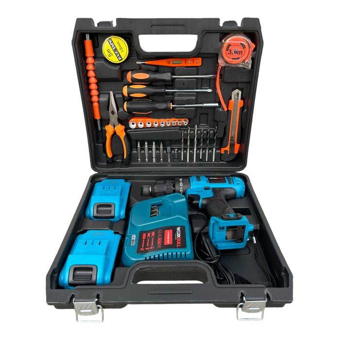 Немски Ударен Винтоверт 35 части с две бат 36 8Ah Подарък  41ч. торкс