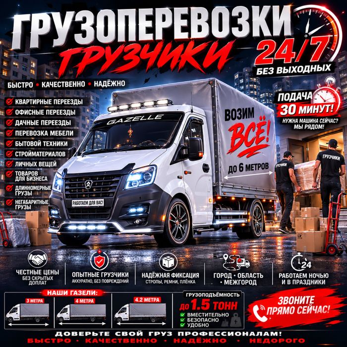 Грузоперевозки грузчи