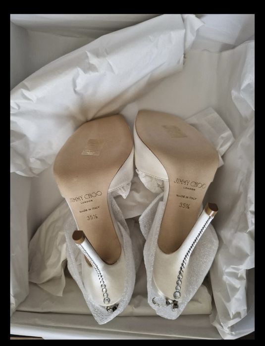 Jimmy Choo Saeda 85 Sandale Noi Originale