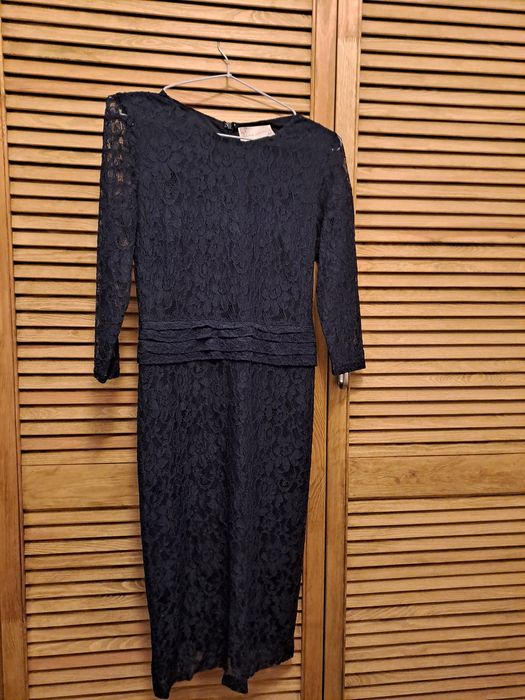 Rochie Sara Jones dantela bleumarin