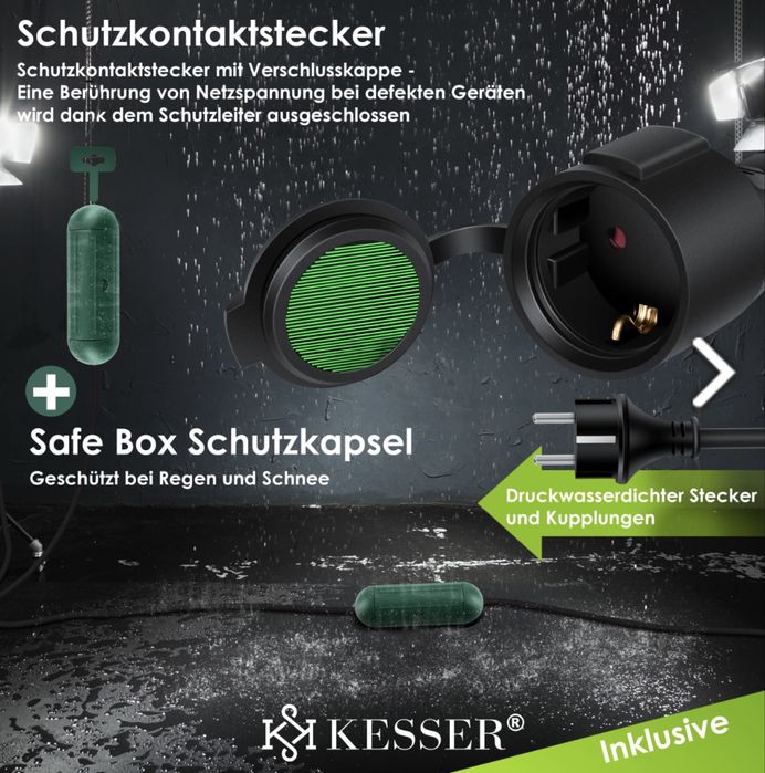 KESSER® удължителен кабел със защитна капачка