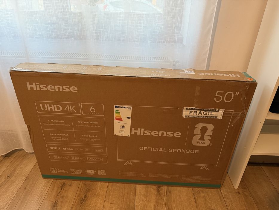 Televizor LED Smart HISENSE 50A6Q, Ultra HD 4k, 126cm