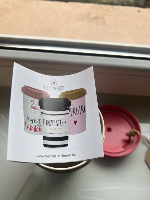 Бамбукова чаша в розово