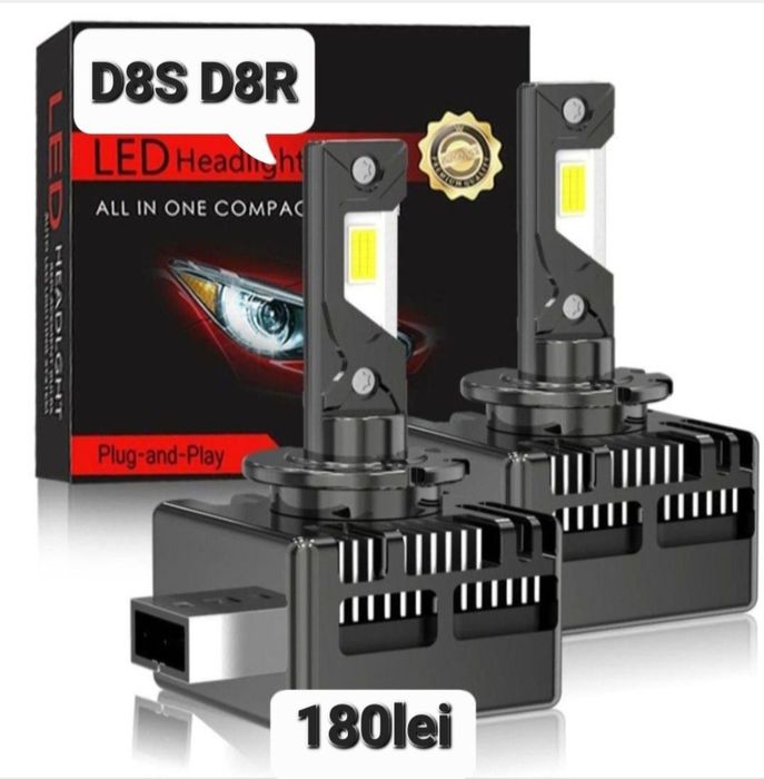 Becuri LED D8S D8R Canbus  12V-24V  50000LM set 2buc