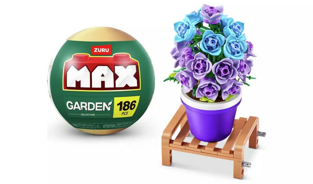 Конструктор Zuru MAX Garden цвете в саксия Комплект от 4бр лего
