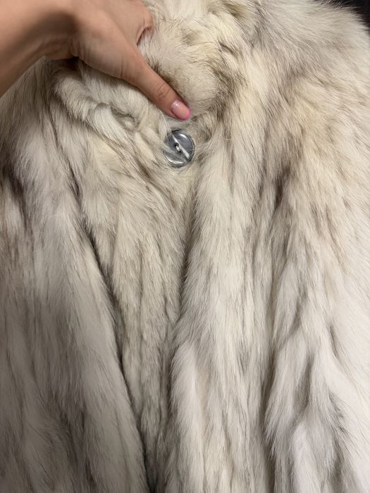 Blană naturală din vulpe polară, vintage