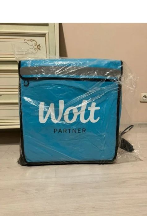 Термосумка Wolt. Сумка для доставки еды Вольт
