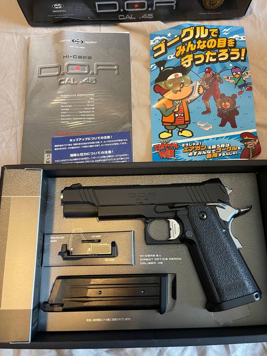 Pistol Airsoft Tokyo Marui Hi-Capa 5.1 D.O.R. Gas Blowback – stare excelentă + 3 încărcătoare + valiză transport