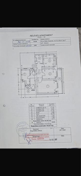 Vand apartament cu 3 camere,decomandat situat in centrul orasului,Slobozia.