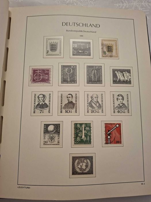 Timbre Germania BRD 1951-63 Album Leuchtturm - Include Seria Posthorn