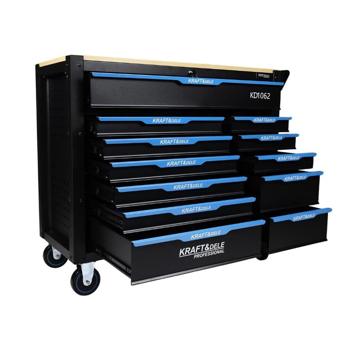 Dulap de scule pentru atelier, echipat, 12 sertare, 501 piese, Kraft