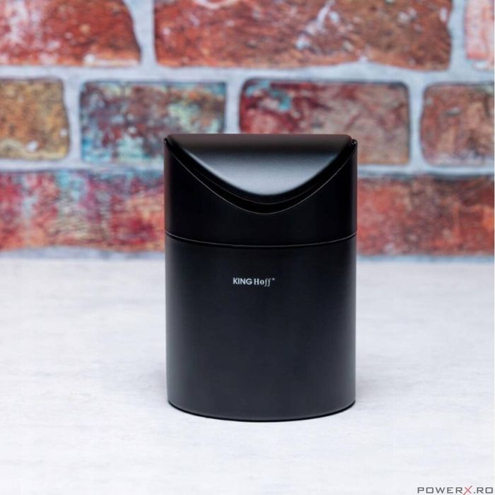 Cos de gunoi mini, negru, 12 x 17 cm, Kinghoff