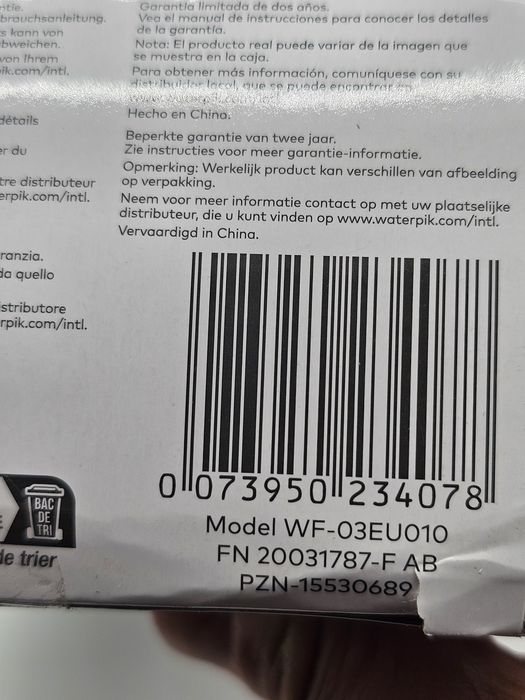 IrigatorDus bucal, Waterpik Freedom WF-03, portabil, cu baterii