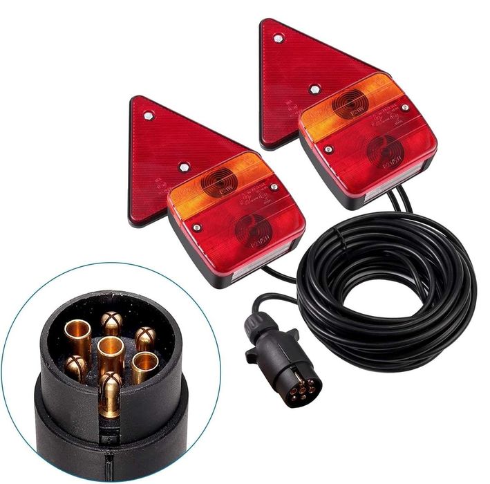 Комплект Магнитни Стопове за Ремарке 12V/24V с кабел 7 метра.