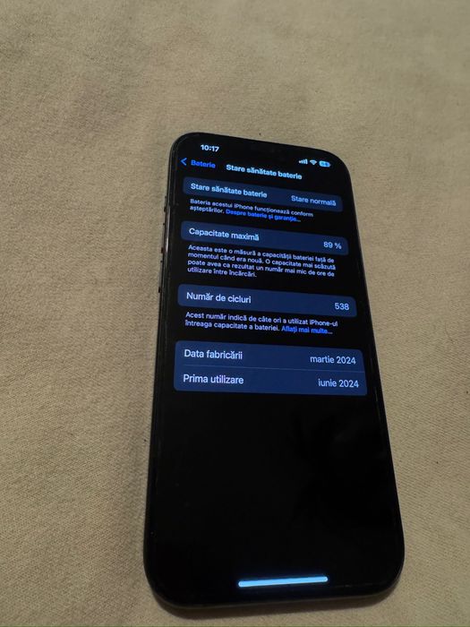 iPhone 15 Pro Black 128GB 89% Battery Health