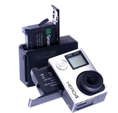 Комплект батерии и мултифункционално зарядно за GoPro Hero4