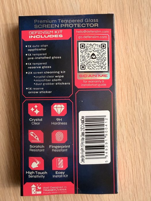 Set 2 Folii sticla compatibil cu iPhone 15 PRO MAX DefenSlim + Husa