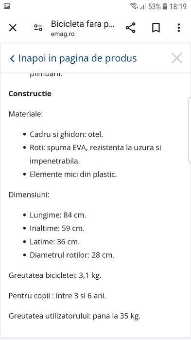 Bicicleta copii kinderkraft