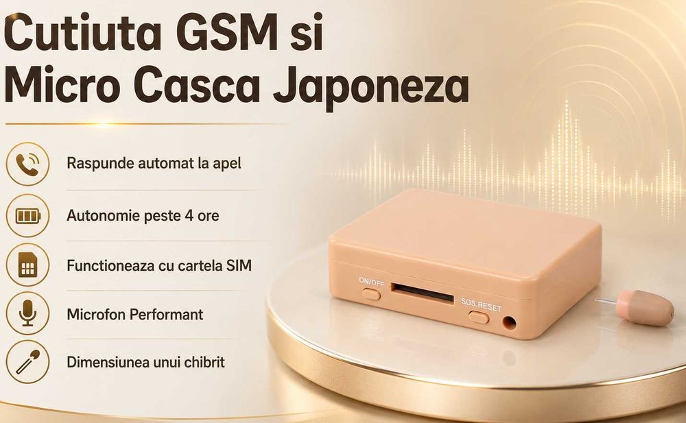 Sisteme de copiat discrete Cutiuta GSM casca de copiat fara fire Telefon Mobil