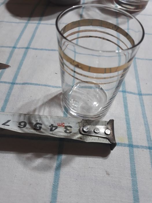 Чаши за ракия със златен кант