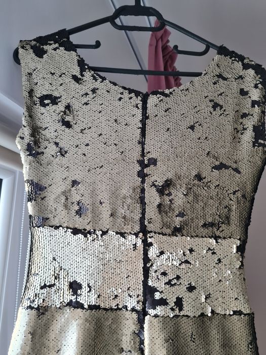 Rochie scurta din paiete reversibile