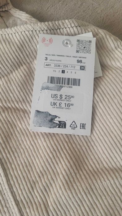 Детска джинс рокля Zara