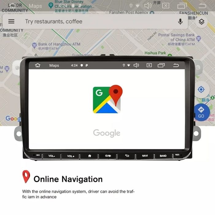 Navigatie android 15, 4GB RAM, golf 5 6 passat polo skoda seat