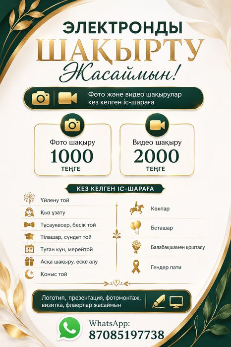 Мерекеңізді әдемі шақырудан бастаңыз!