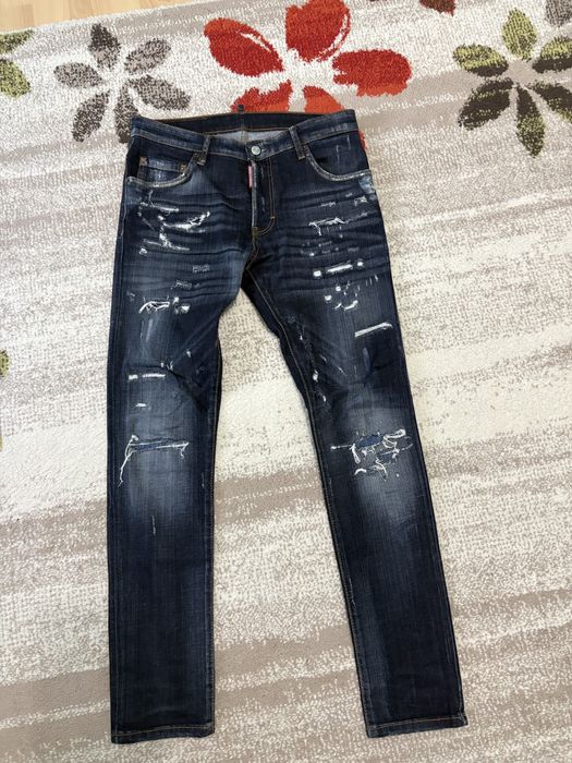 Blugi dsquared albastru inchis