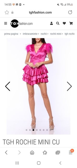 Rochie TGH marimea S Fuchsia 199 lei