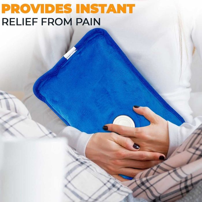 Perna electrica cu apa calda, reincarcabila, husa moale si catifelata