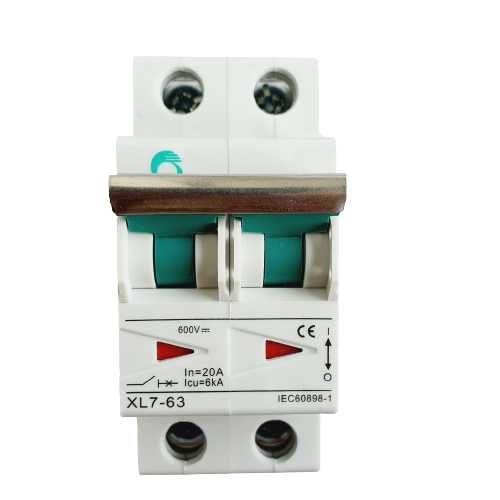 Siguranțe DC automate, 16A - 63A , 2P, 500V, 600V