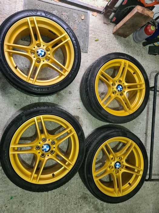Jante BMW Style 313 originale, 18", Double Spoke, Gold, stare foarte buna,anvelope 2025