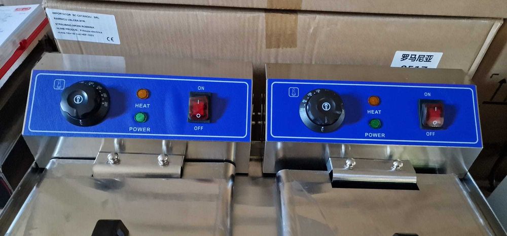 Friteuza electrica dubla 16l+16l cu robineti scurgereTRANSPORT GRATUIT
