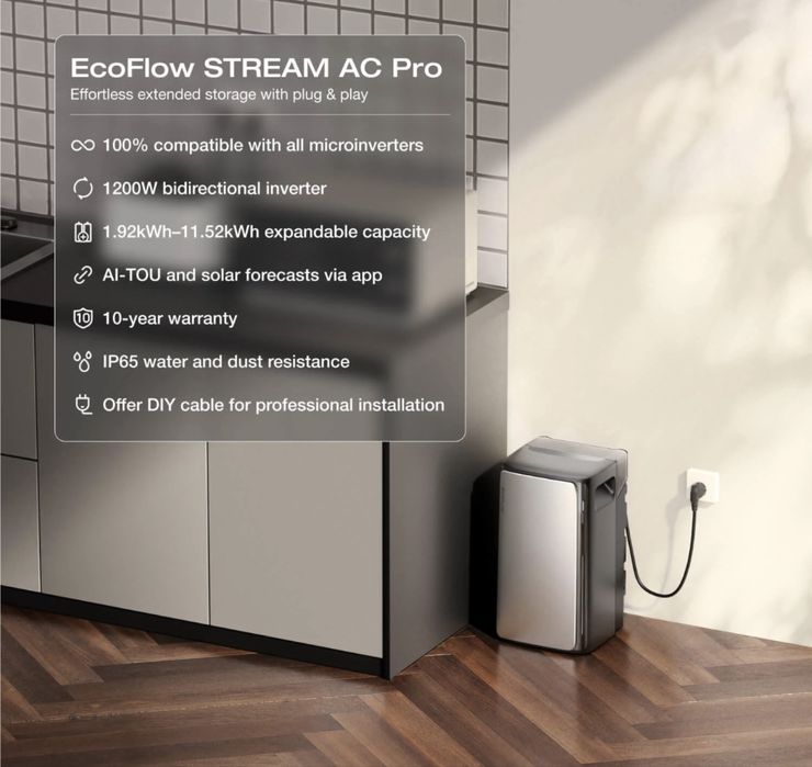 EcoFlow STREAM AC Pro 2KW Baterie Portabila 1920Wh IP65 WiFi Bluetooth