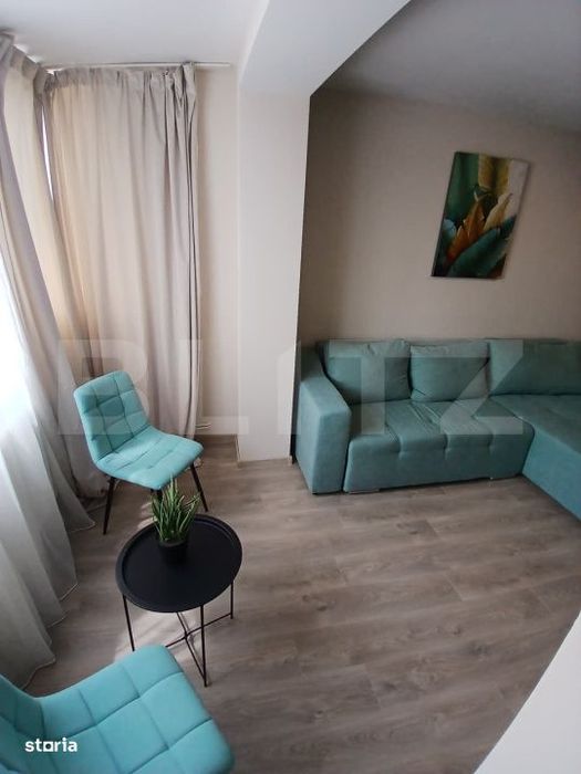 Apartament 2 camere open space, utilat si mobilat modern