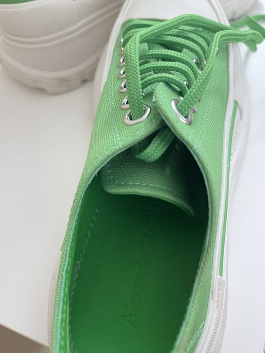 Кецове Tread Slick - Alexander McQueen - Зелени/Бели - Кожени