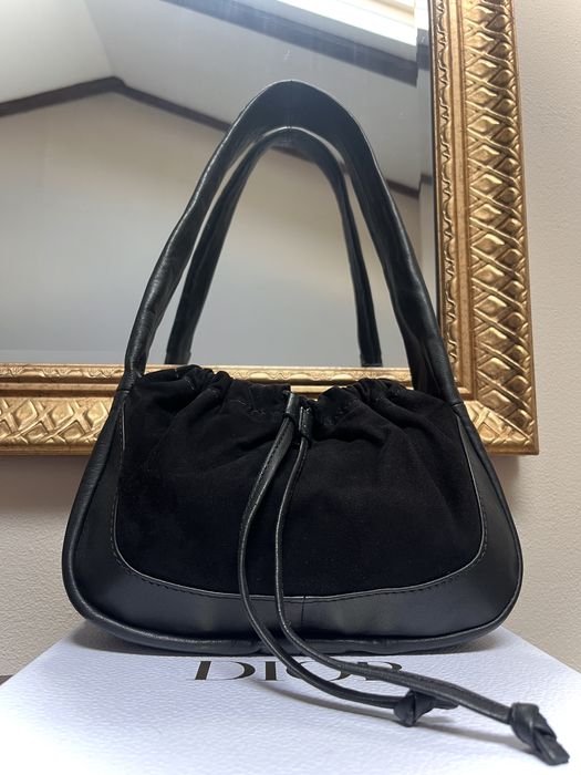 Urbancode, geantă mică, neagră, piele naturală & piele întoarsă