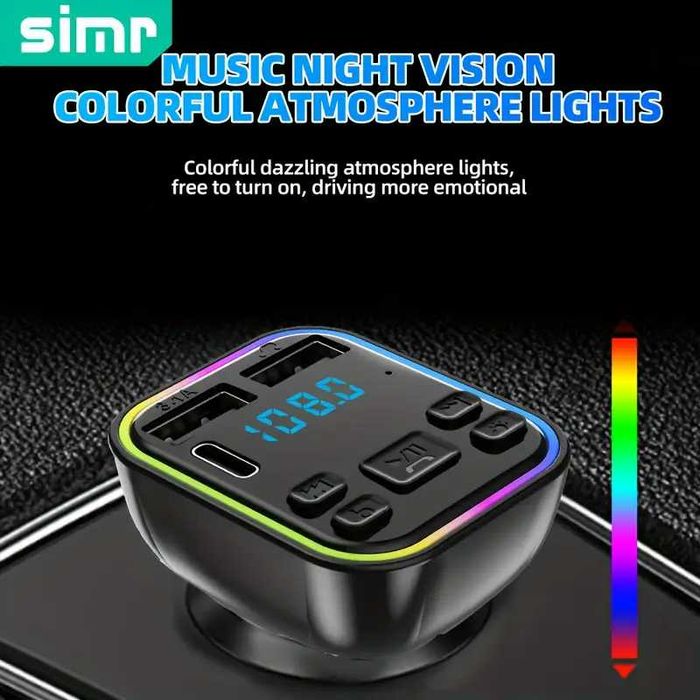 Блутут FM Трансмитер за кола G38 mp3 audio приемник автомобил на 12V