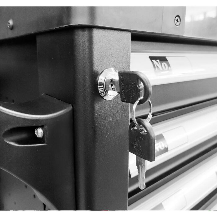 Dulap scule complet echipat, 7 sertare, 154 piese, Verke