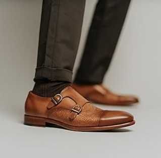 Pantofi monk 43 42.5 42 de lux GREVE NOI lucrati manual piele embosata