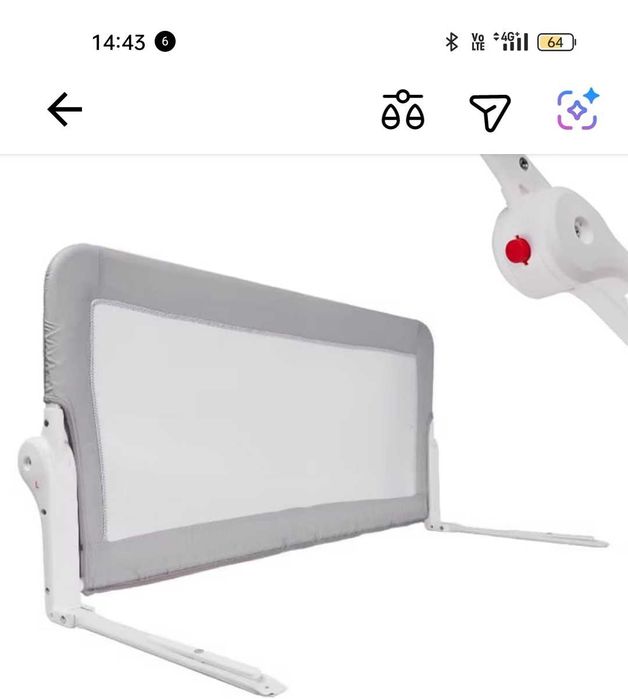 Vand set bariere de protectie rabatabile pentru pat, marca Guimo