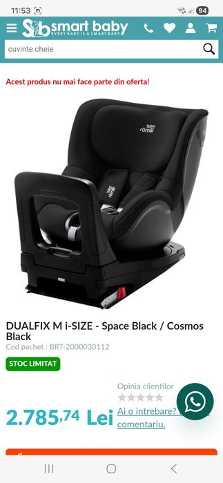 Scaun auto Britax Romer Dual Fix M I-size