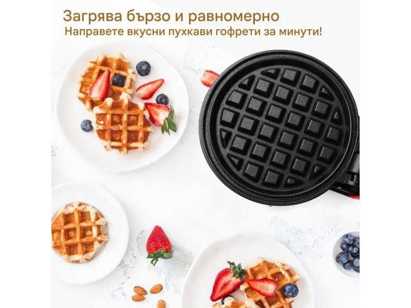 Мини Гофретник LWMTT HY-8925 - 350W, 10см, Червен